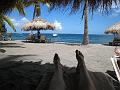 Ross' view from a hut on the Anse Chastanet Beach